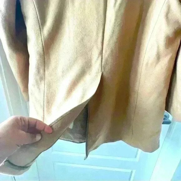 SIMPSONS VINTAGE TAN FLEECE MEN WINTER TRENCH  COAT SIZE 46 - Picture 9 of 11